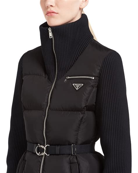 prada ultralight down jacket|prada sleeveless puffer jacket.